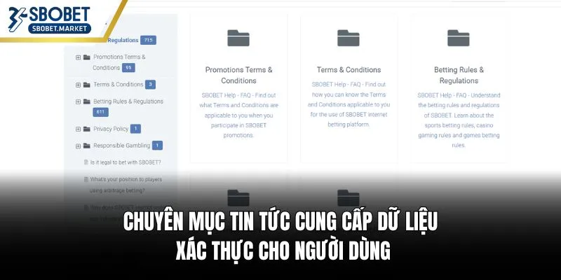 Chuyên mục tin tức cung cấp dữ liệu xác thực cho người dùng