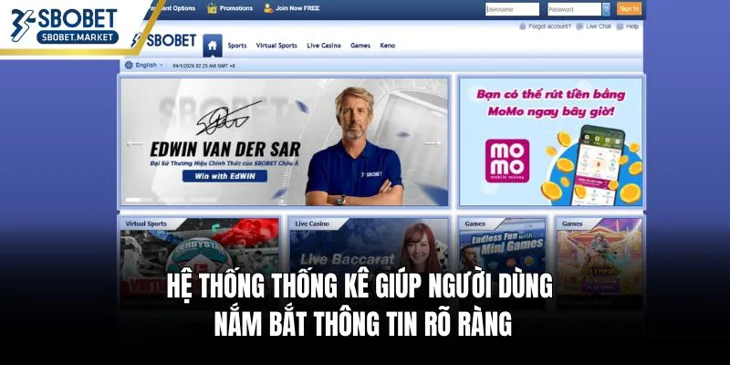 Hệ thống thống kê giúp người dùng nắm bắt thông tin rõ ràng