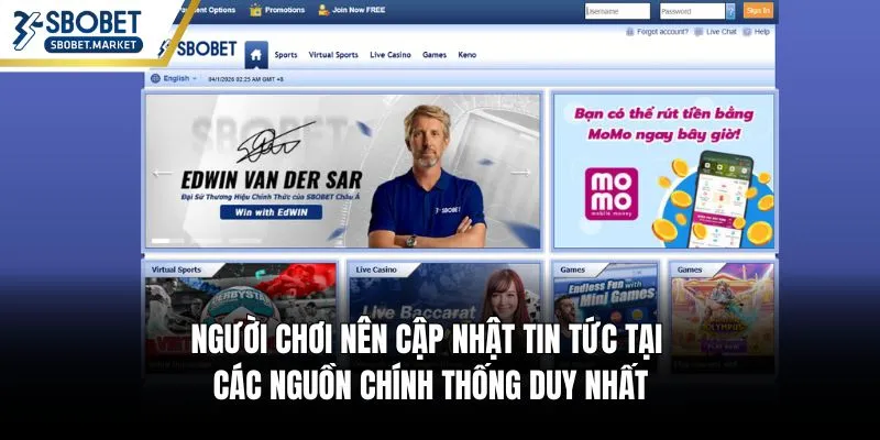 Người chơi nên cập nhật tin tức tại các nguồn chính thống duy nhất
